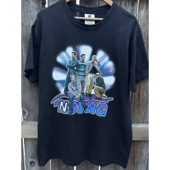 VINTAGE 90s NSYNC T-shirt Mens Large Timberlake Winterland - Picture 1 of 7
